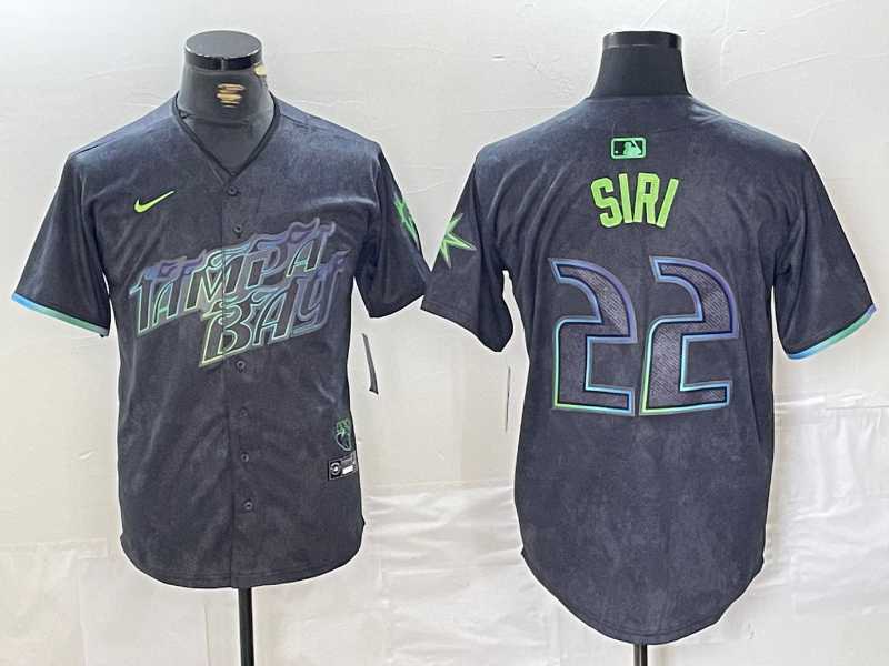 Mens Tampa Bay Rays #22 Jose Siri Charcoal 2024 City Connect Limited Stitched Jersey